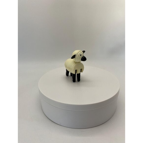 Vintage 70s Fisher-Price Play Family Farm Animal White Sheep Toy - Picture 5 of 8